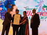 Staging - Ms. Lakshmi Achanta honored with the ‘Women Super Achiever’ award by the World Women Leadership Congress